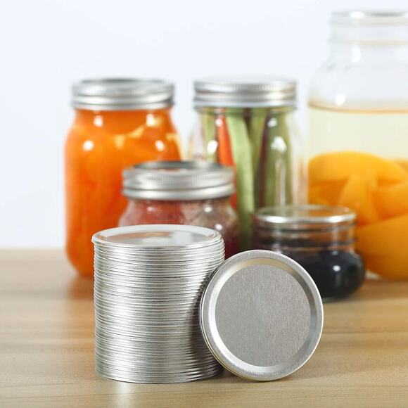 102 Canning Lids,70MM Mason Jar Lids,Seal and leak-proof Split-Type w/5 PCS Ring - Picture 4 of 12